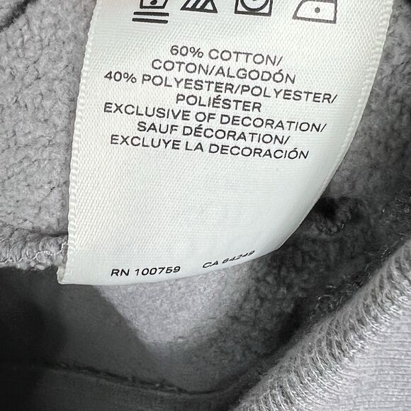 Scotch & Soda Hoodie Men’s Large Gray Amsterdam Relaxed Fit Fleece Embroidered - Picture 10 of 11